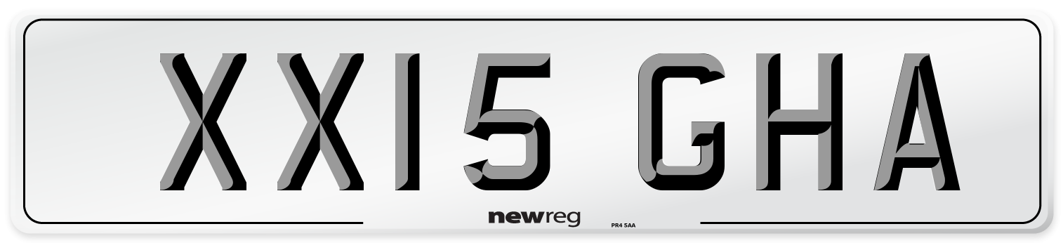 XX15 GHA Number Plate from New Reg